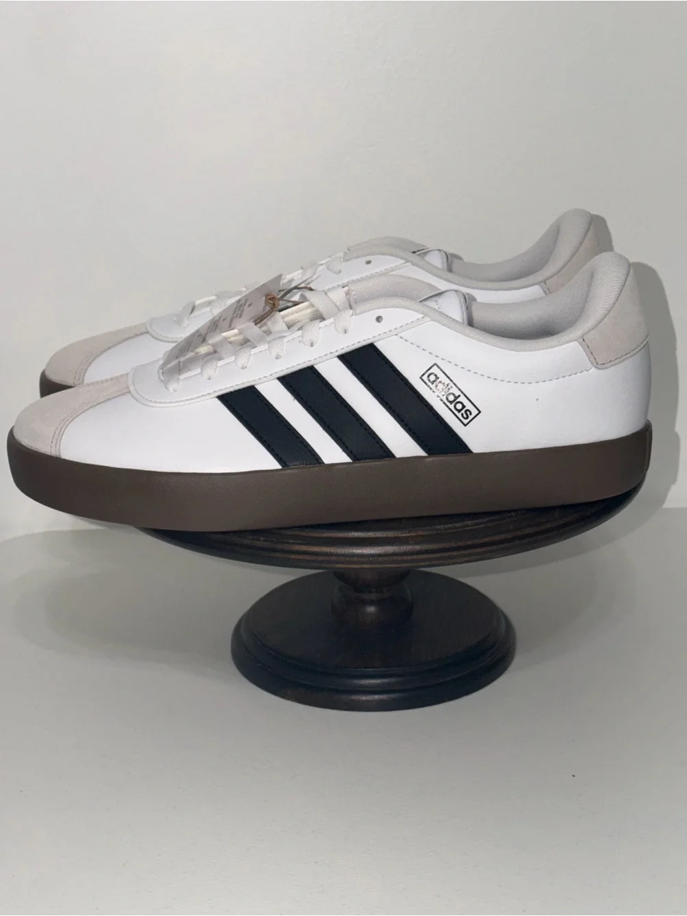 adidas VL Court 3.0 White Black Gum Sole Sneakers Men's Size 12 NEW ID6285